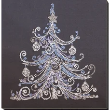 АМВ-079 Набор для вышивки бисером Елочка серебро ТМ Абрис Арт