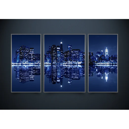 АР2-001 Ночной Нью-Йорк (триптих). Схема для вышивки бисером Астрочка