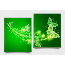 АР3-011 Ажурные бабочки(зеленый). Схема для вышивки бисером Астрочка