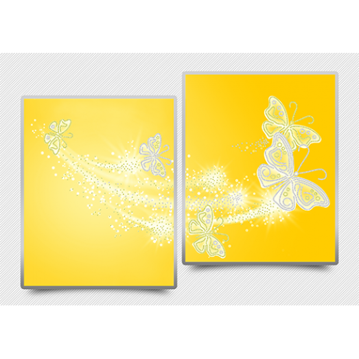 АР3-013 Ажурные бабочки(желтый). Схема для вышивки бисером Астрочка
