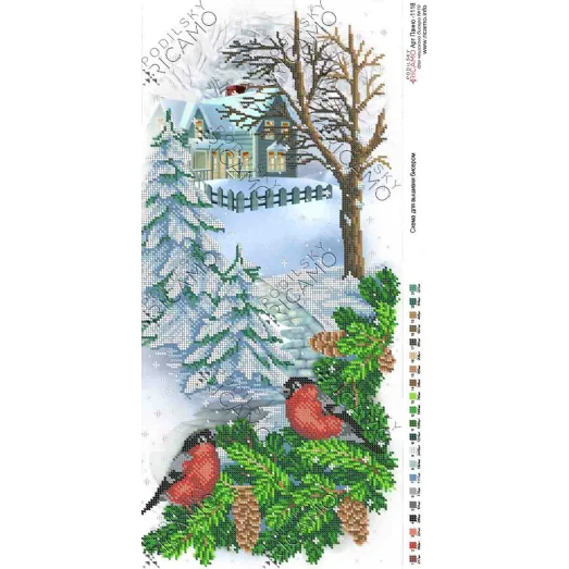 Панно_031 Зима. Панно для вышивки бисером. TM Virena