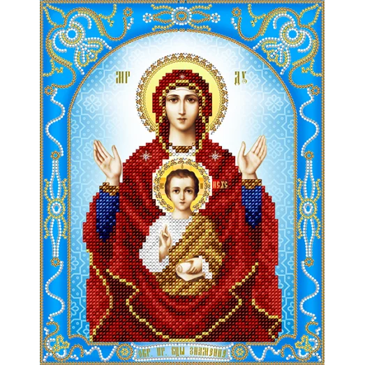 АС4-104 Икона Божией Матери Знамение. Схема для вышивки бисером А-Строчка