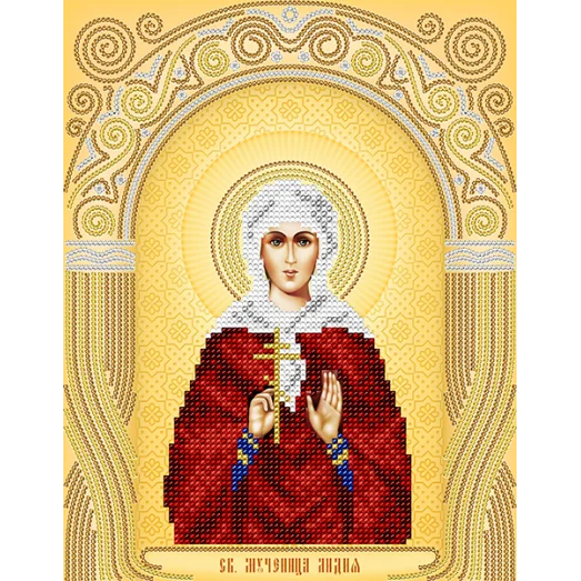 АС4-111 Св.Мученица Лидия. Схема для вышивки бисером А-Строчка