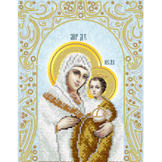 АС4-117 Вифлиемская Икона Божией Матери (серебро). Схема для вышивки бисером А-Строчка