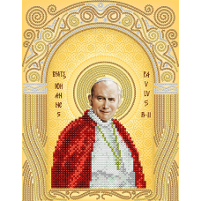 АС4-157 Святой Иоанн Павел ll . Папа Римский. Схема для вышивки бисером А-Строчка