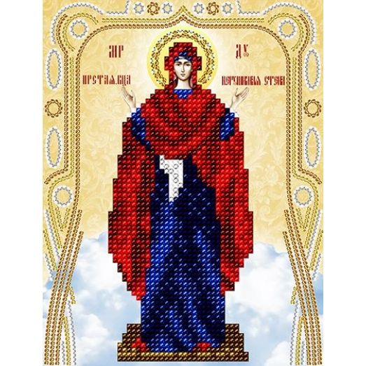 АС5-111 Икона Божией Матери Нерушимая Стена. Схема для вышивки бисером А-Строчка