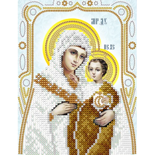 АС5-113 Вифлиемская Икона Божией Матери (серебро). Схема для вышивки бисером А-Строчка