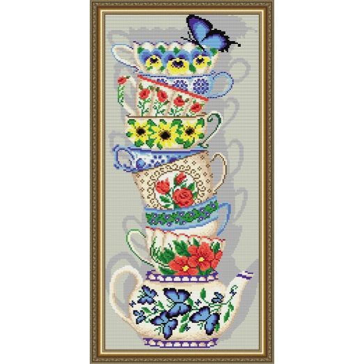 АТ3218 Чашки с бабочкой. Набор для рисования камнями. Арт Солло