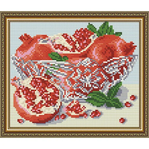 АТ5543 В хрустале. Гранаты. Набор для рисования камнями. Арт Солло