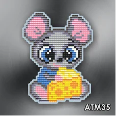 АТМ-035 Мышонок с сыром Магнит детский ТМ Артсоло