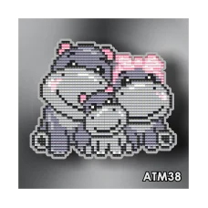 АТМ-038 Счастливая семья. Набор магнит в алмазной технике ТМ Артсоло