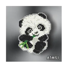 АТМ-051 Панда с бамбуком. Набор магнит в алмазной технике ТМ Артсоло