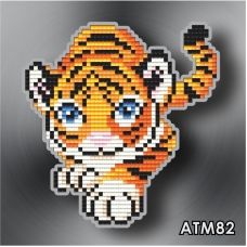 АТМ-082 Крадущийся тигр.  Набор магнит в алмазной технике ТМ Артсоло