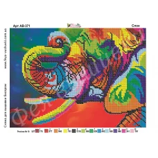 АВ-371 Слон. Схема для вышивки бисером Фея Вышивки