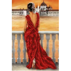 АХ2-014 Ожидание. Схема для вышивки бисером. А-Строчка