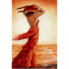 АХ2-022 Мечтательница. Схема для вышивки бисером. А-Строчка