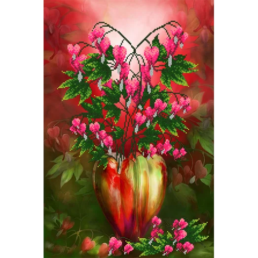 АХ2-023 Дицентра. Схема для вышивки бисером. А-Строчка