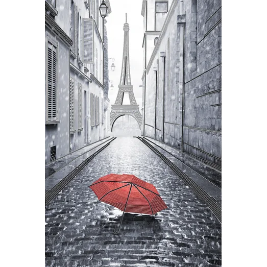 АХ2-031 Парижский дождик (красный). Схема для вышивки бисером. А-Строчка