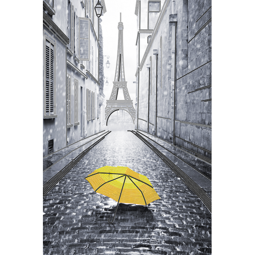 АХ2-037 Парижский дождик (желтый). Схема для вышивки бисером. А-Строчка