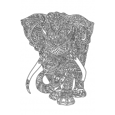 АХ2-042 Слон (на белом). Схема для вышивки бисером. А-Строчка