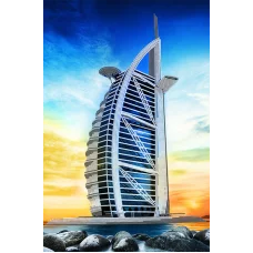 АХ2-048 Бурдж-Эль-Араб. Схема для вышивки бисером. А-Строчка