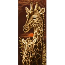 АХ2-064 Мамина любовь Жирафы. (серия Элит). Схема для вышивки бисером. А-Строчка