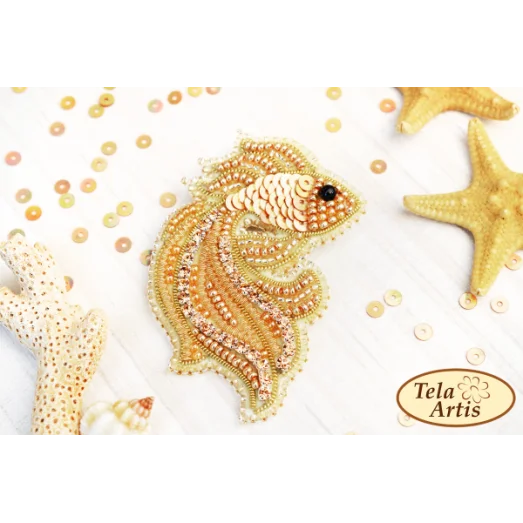 Б-010 Золотая рыбка. Набор для вышивки украшения Тела Артис