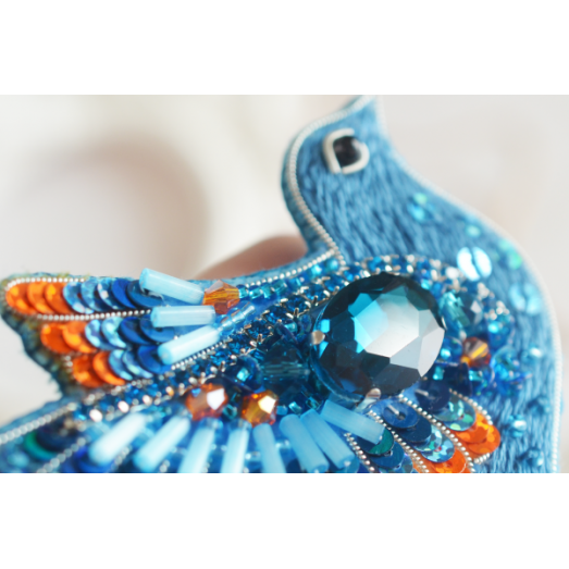 Б-025 Синяя птица счастья. Набор для вышивки украшения Тела Артис