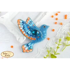 Б-025 Синяя птица счастья. Набор для вышивки украшения Тела Артис