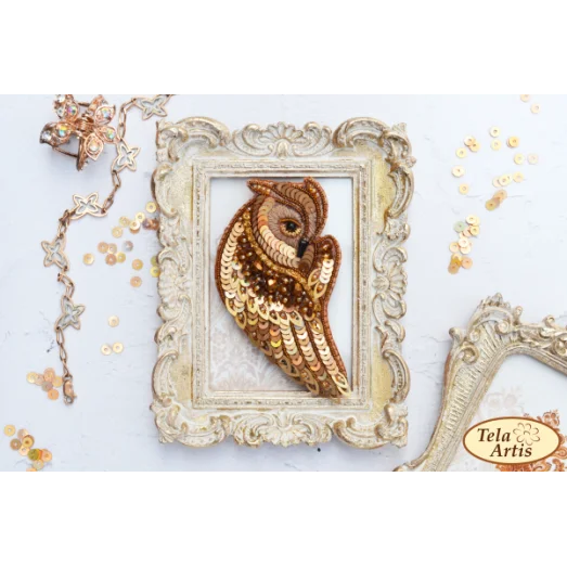 Б-027 Сова Луиза. Набор для вышивки украшения Тела Артис