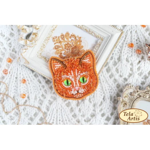 Б-112 Рыжий кот.. Набор для вышивки украшения Тела Артис