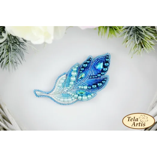 Б-208 Бирюзовое перо. Набор для вышивки украшения Тела Артис