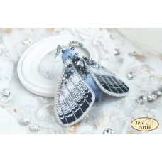 Б-222 Мотылек Серебро. Набор для вышивки украшения Тела Артис