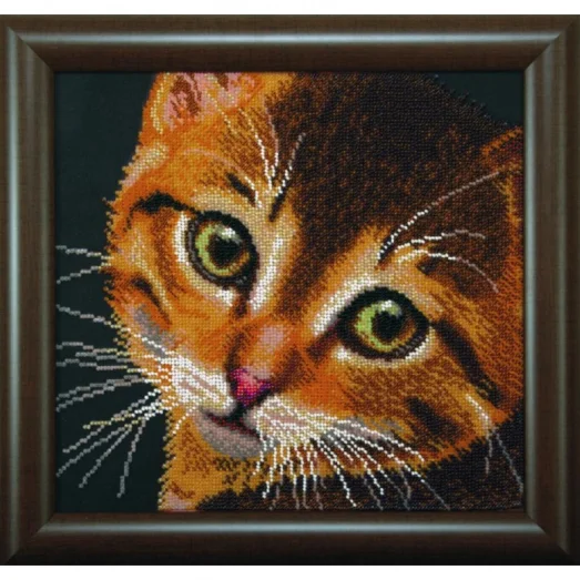 Б-728 Рыжий котенок. Набор для вышивки бисером Чаривна Мить