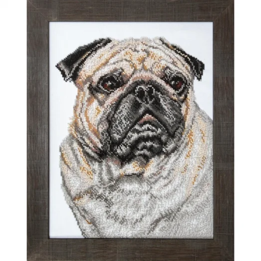 Б-734 Мопс. Набор для вышивки бисером Чаривна Мить