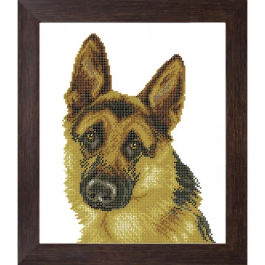 Б-758 Немецкая овчарка. Набор для вышивки бисером Чаривна Мить