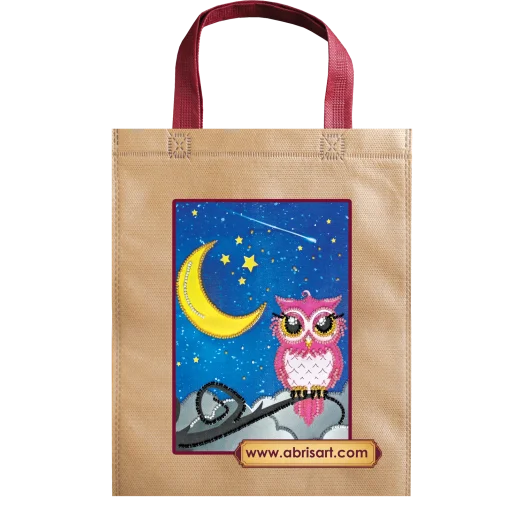 АСА-006 Сова и луна. Набор-сумка с вышивкой бисером. Абрис Арт