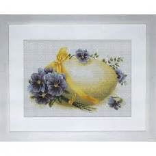 B103 Пасхальная открытка. Набор для вышивки нитками. Luca-s 