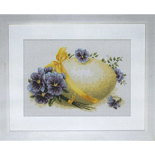 B103 Пасхальная открытка. Набор для вышивки нитками. Luca-s