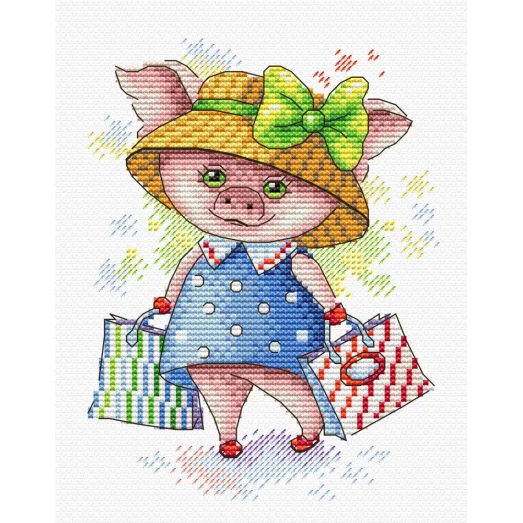 М-298 За покупками!. Набор для вышивания крестом М.П. Студия