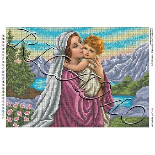 А2Р_067 БКР-2017 Мадонна с младенцем. Схема для вышивки бисером ТМ Virena 
