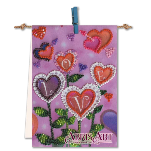 АТ-007 Набор-флажок Цветы любви. ТМ Абрис Арт