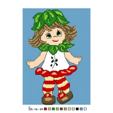 Б5-16-059 Девочка. Канва для вышивки нитками Вышиванка