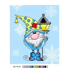 Б5-16-083 Гном. Канва для вышивки нитками Вышиванка