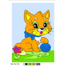 Б5-16-116 Котенок. Канва для вышивки нитками ТМ Вышиванка