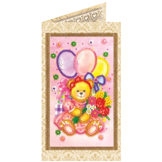 АО-126 Праздник детства. Набор-открытка для вышивки бисером Абрис Арт