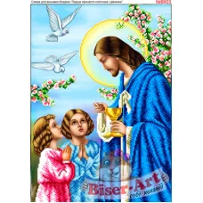 ВА-603В (А3) Первое причастие мальчик и девочка. Схема для вышивки бисером БисерАрт