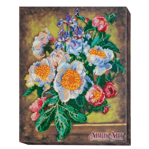АВ-427 Пионы необыкновенные. Набор для вышивки бисером. Абрис Арт