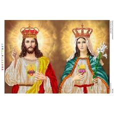 БА2-070 Иисус и Дева Мария. Схема для вышивки бисером Вышиванка