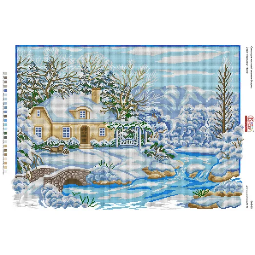 БА2-085 Зима. Схема для вышивки бисером Вышиванка